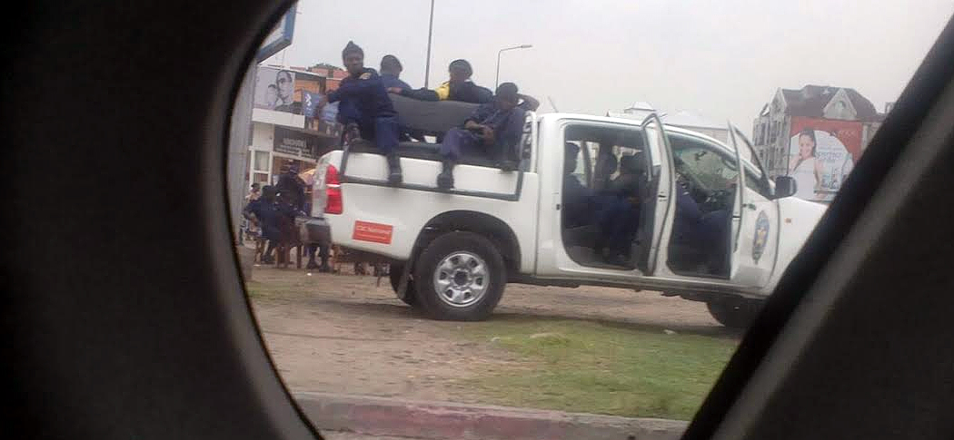Police congolaise à la manifestation du 12 janvier 2015