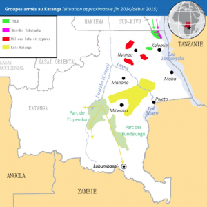 Groupes armés au Katanga fin 2014